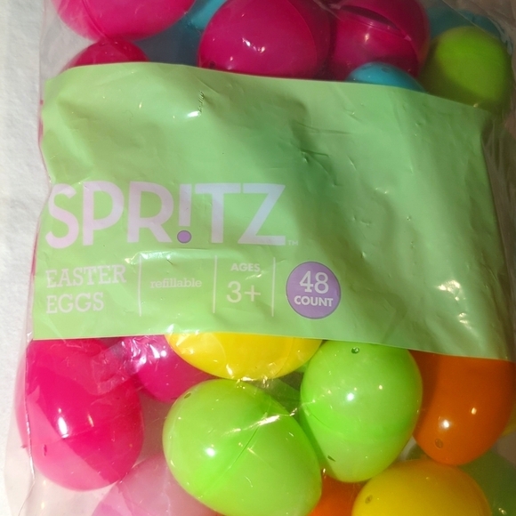 Plastic Eggs Easter Refillable Multi-Color  48 Count Spritz Brand - Picture 2 of 3